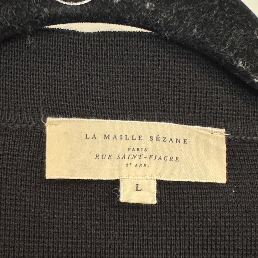 Sezane Knit Cardigan Jacket with White Trim - Picture 2 of 4